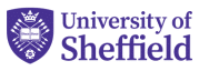 The University of Sheffield Logo in purple.
